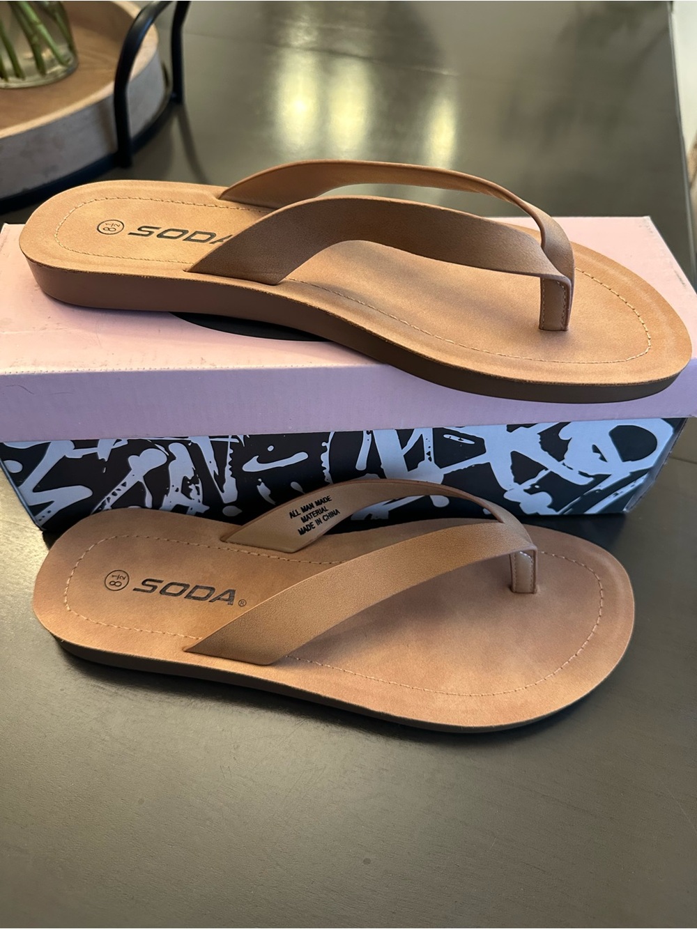 Soda Brown Women's Casual Flip Flop Sandals
